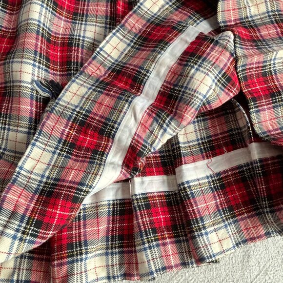 1950s 1960s Girl's Tartan Plaid Pleated Wrap Around Skirt Scottish Style - Picture 3 of 8